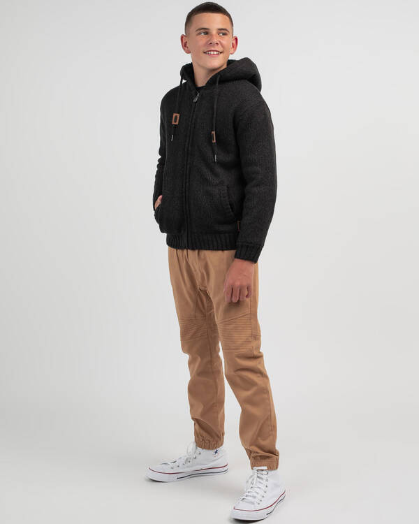 Borderline Hooded Knit Jacket