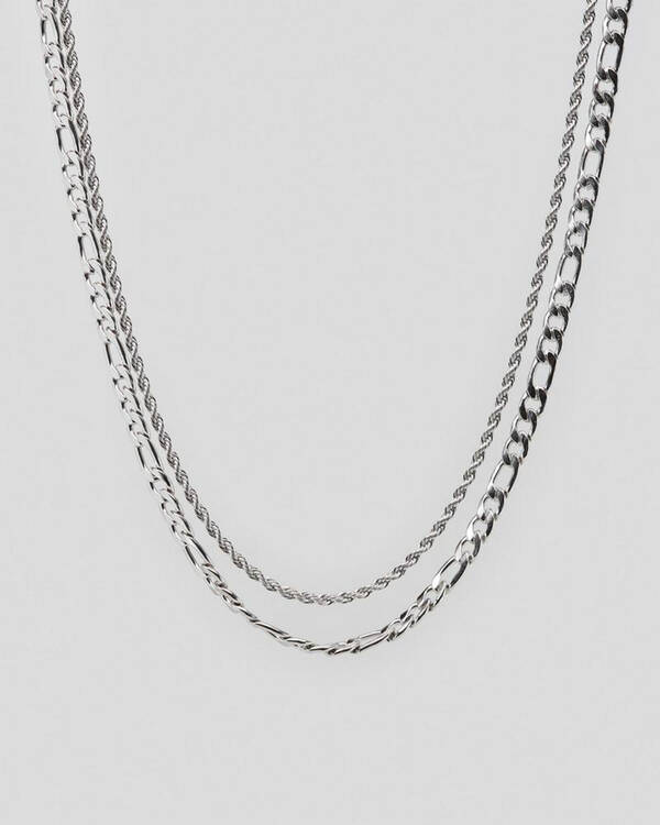 Silver Combo Chain Necklace