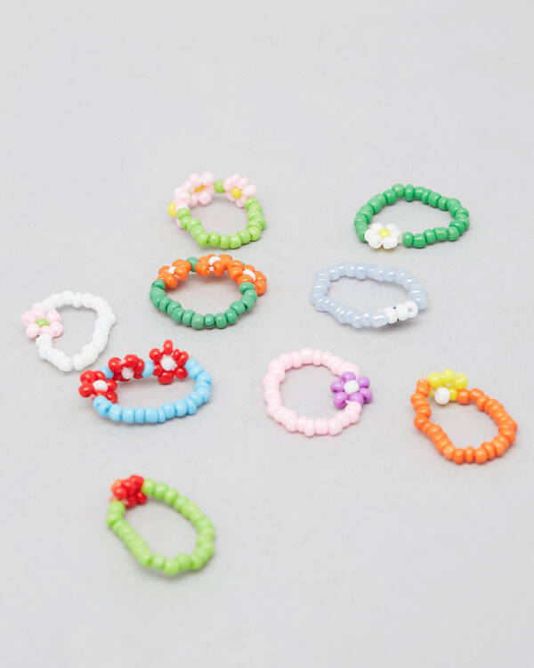 Flower Bead Ring Pack