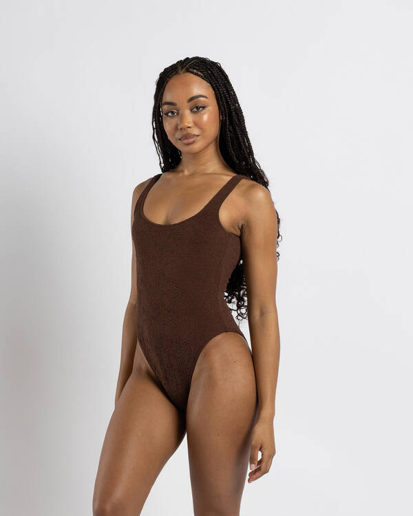 Sandalwood Retro One Piece Swimsuit