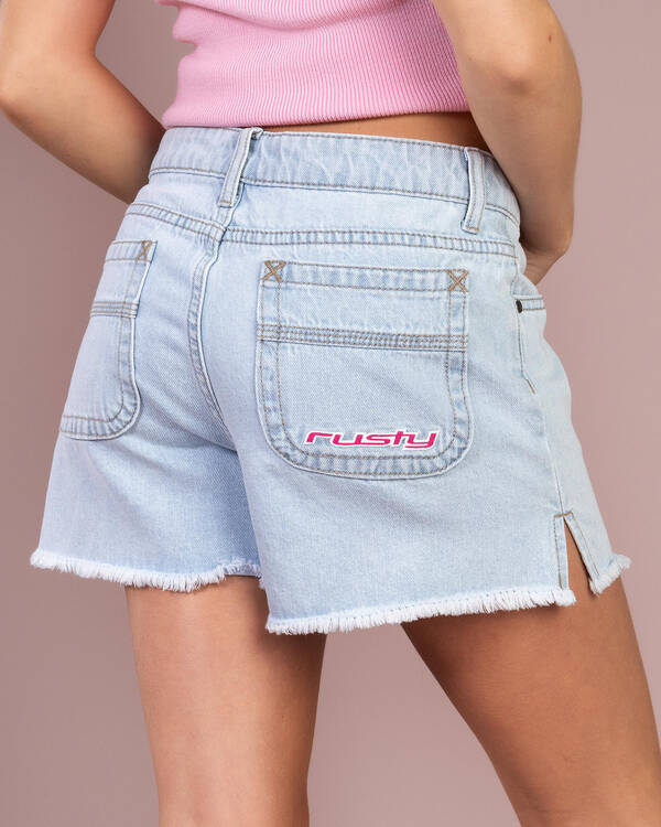 Penny Kick Flare Denim Shorts