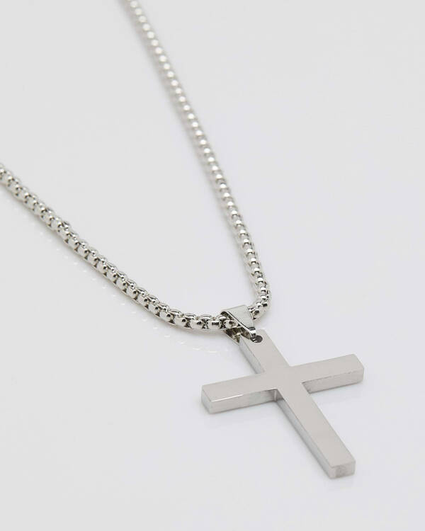 Silver Cross Chain Necklace