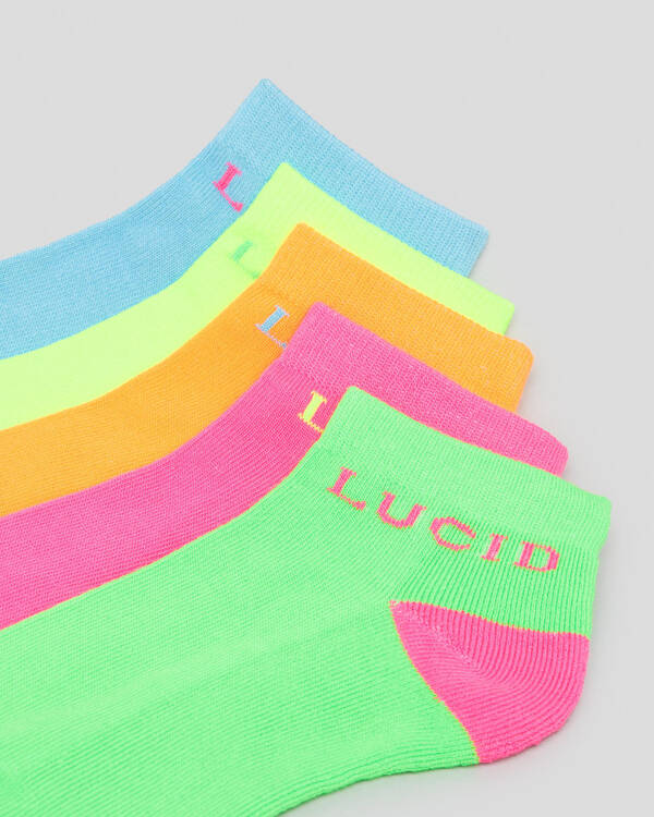 Fluro Ankle Socks 5 Pack