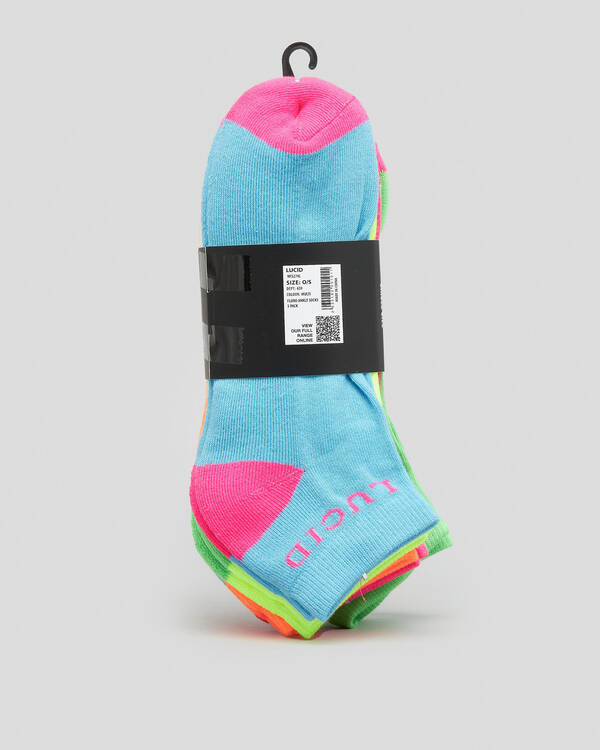 Fluro Ankle Socks 5 Pack
