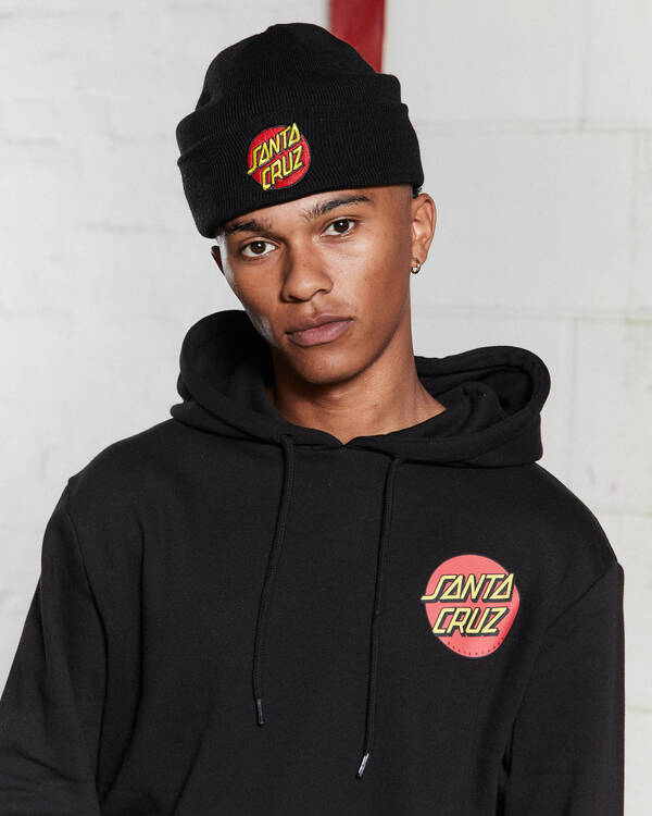 Classic Dot Patch Cuff Beanie