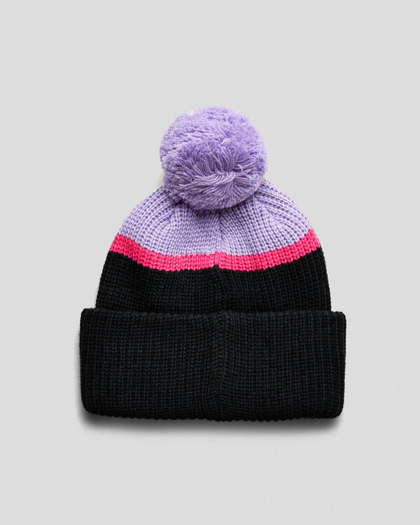 Bow Dot Patch Pom Pom Beanie