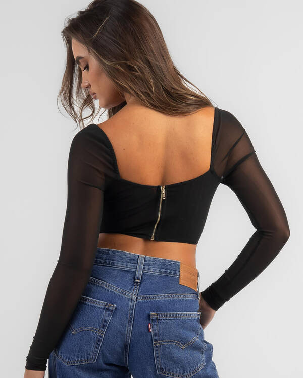 Be Sweet Long Sleeve Corset Top