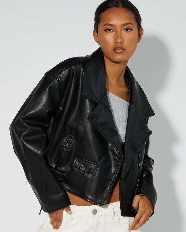 Rizzo Faux Leather Jacket