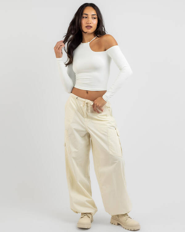 Carmen Cut Out Long Sleeve Top