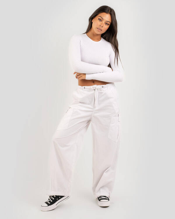 Hank Long Sleeve Crop Knit Top