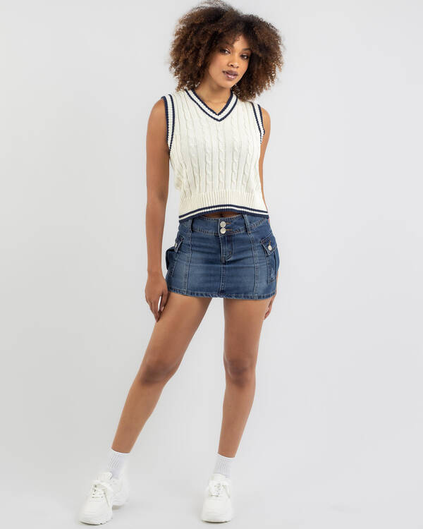 Science Club Cable Knit Vest