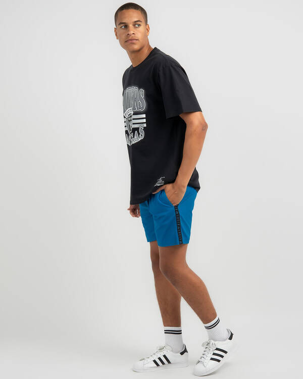 Taped Elastic Waist Shorts