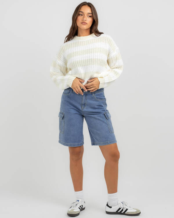 Hawk Stripe Crew Neck Knit Jumper