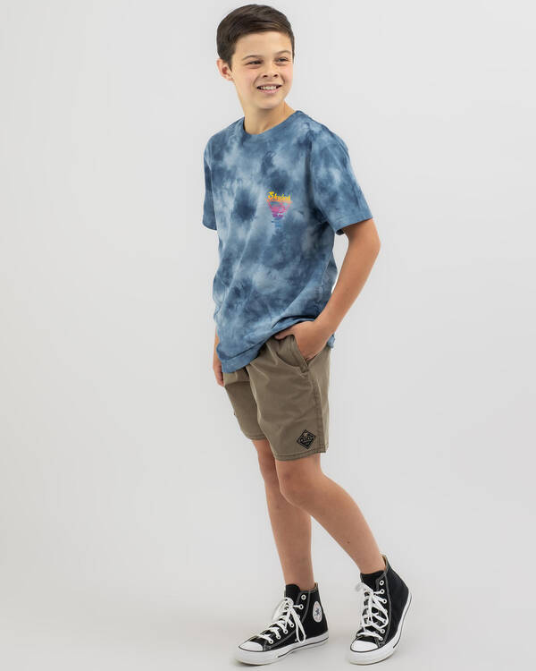 Ridge Elastic Waist Shorts