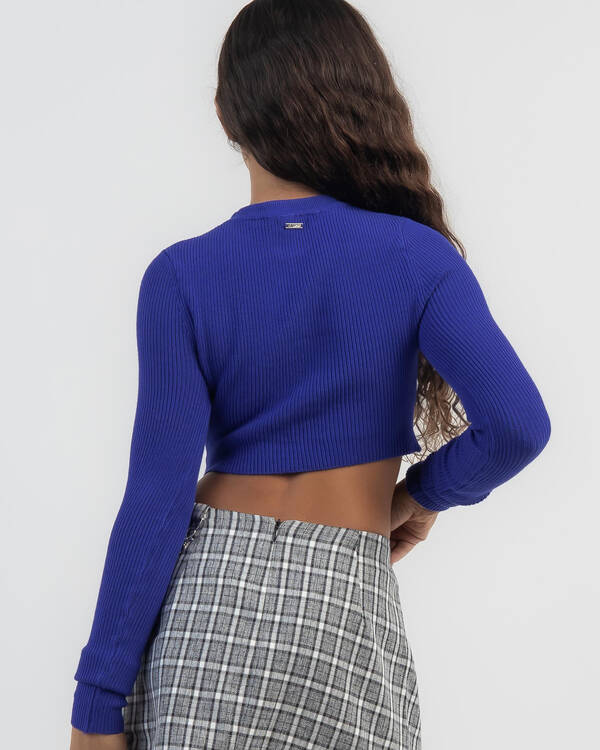 Basic Long Sleeve Crop Knit Top