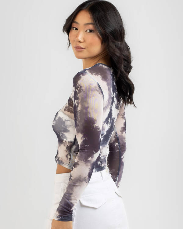 Michelle Mesh Long Sleeve Top