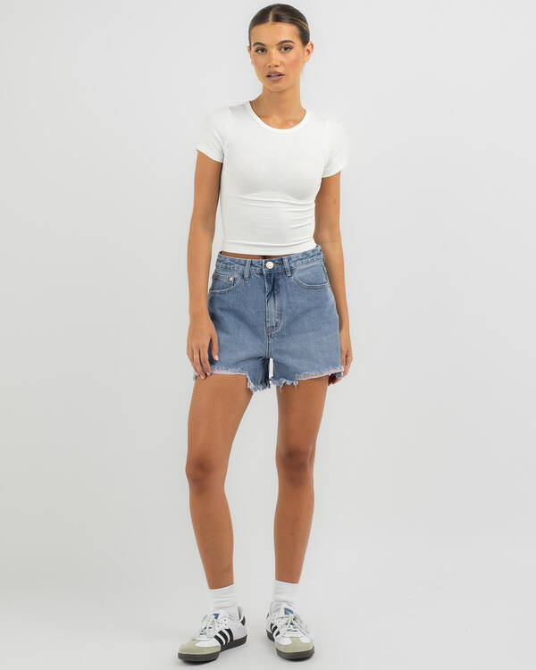 Reign Mid Denim Shorts