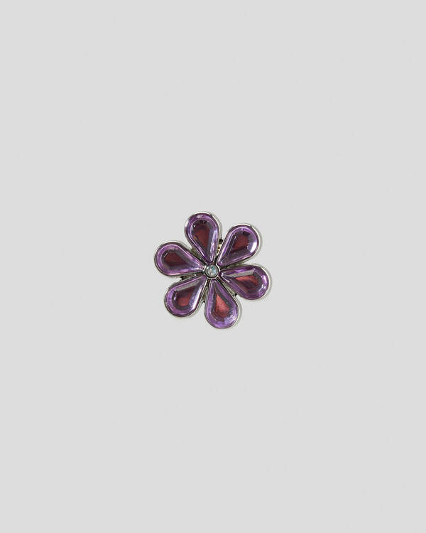 Purple Blinged Out Daisy Jibbitz