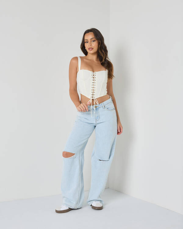 Dolly Lace Up Top
