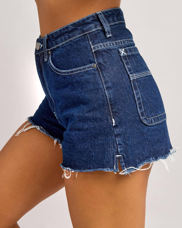 Penny Kick Flare Denim Shorts