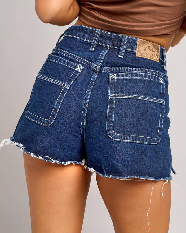 Penny Kick Flare Denim Shorts