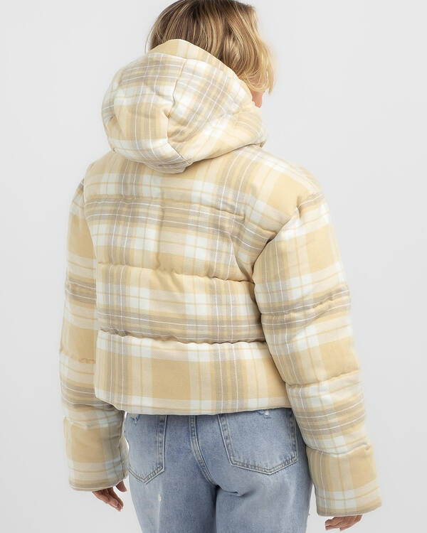 Anti-Series Surf Check Hooded Puffer Jacket