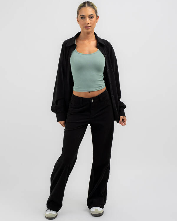 The Secret Low Rise Wide Leg Cord Pants