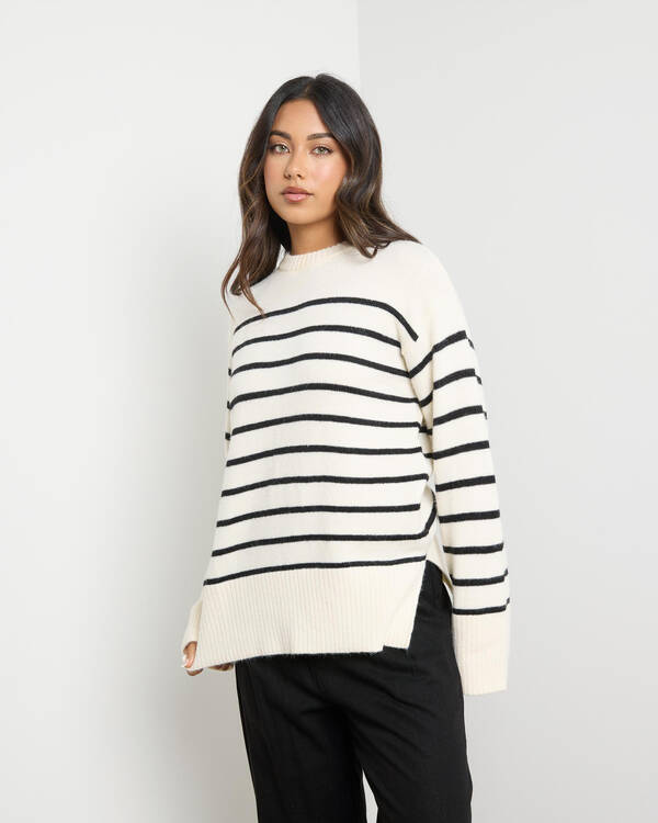 Olivia Stripe Crew Neck Knit Jumper