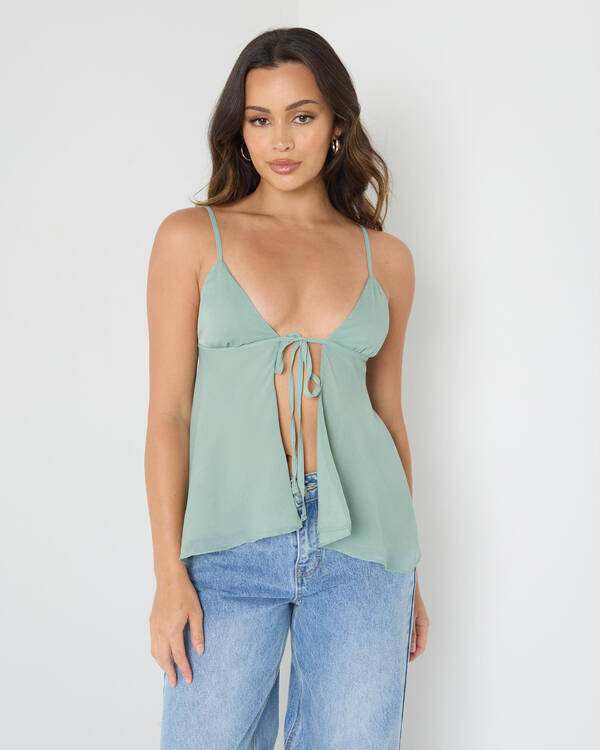 Maree Tie Front Top