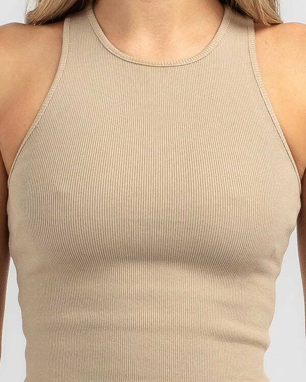 Sofia Basic Rib Crew Neck Tank