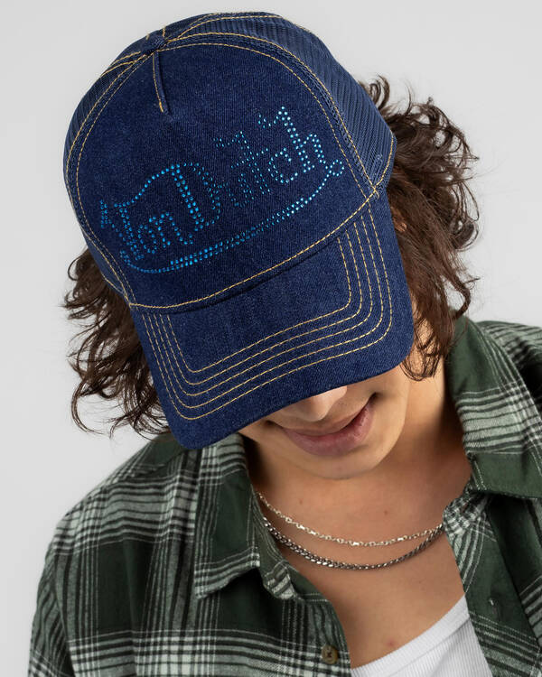 Dark Blue Denim Trucker Cap
