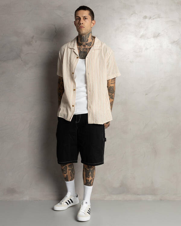 Vacation Striped Short Sleeve Shirt