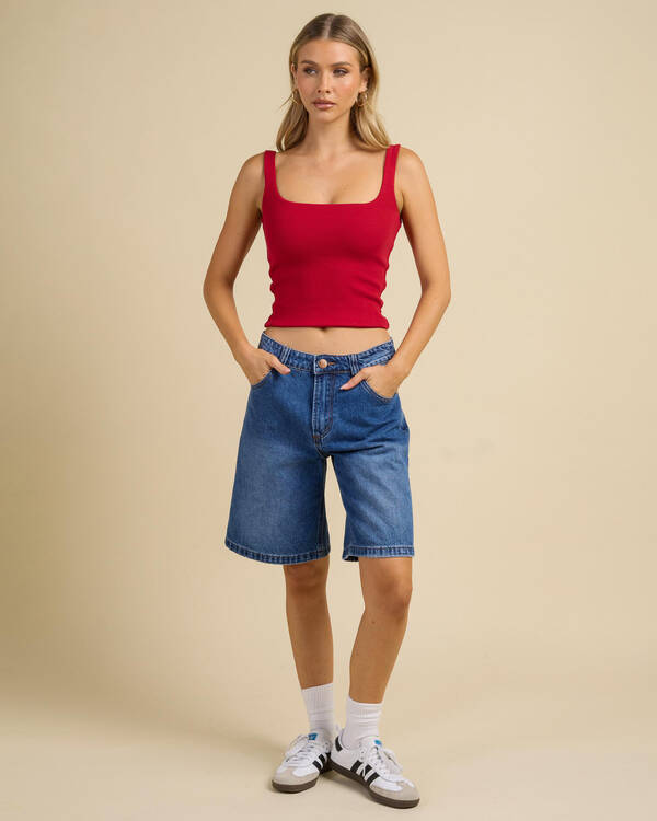 Basic Square Neck Rib Tank Top