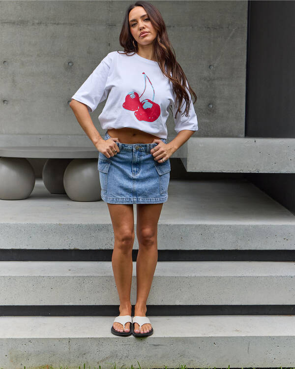 Stella Denim Cargo Skirt