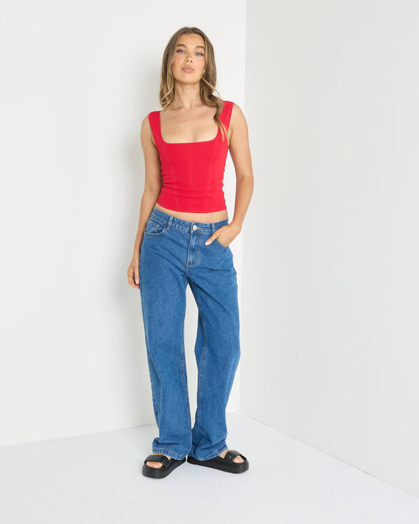 Basic Square Neck Knit Tank Top