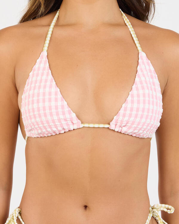 Wave Check Remi Triangle Bikini Top