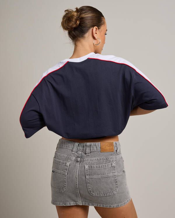 Mavericks Low Rise Denim Mini Skirt