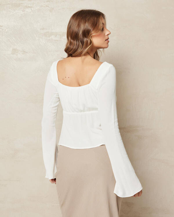 Zeze Long Sleeve Tie Front Top