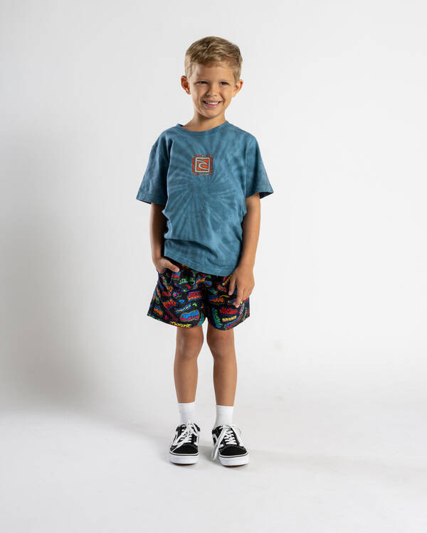 Spray Elastic Waist Shorts