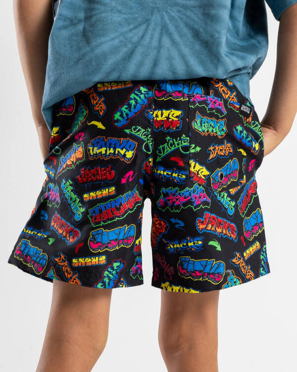 Spray Elastic Waist Shorts