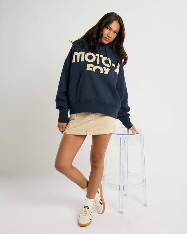 Moto-X Oversized Fleece Pullover Hoodie