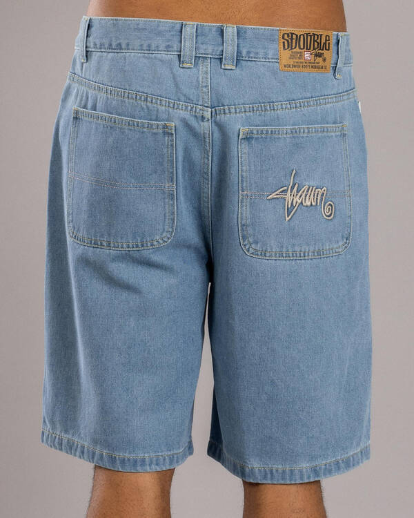 Embroidered Denim Shorts