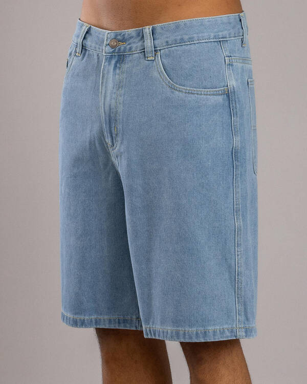 Embroidered Denim Shorts