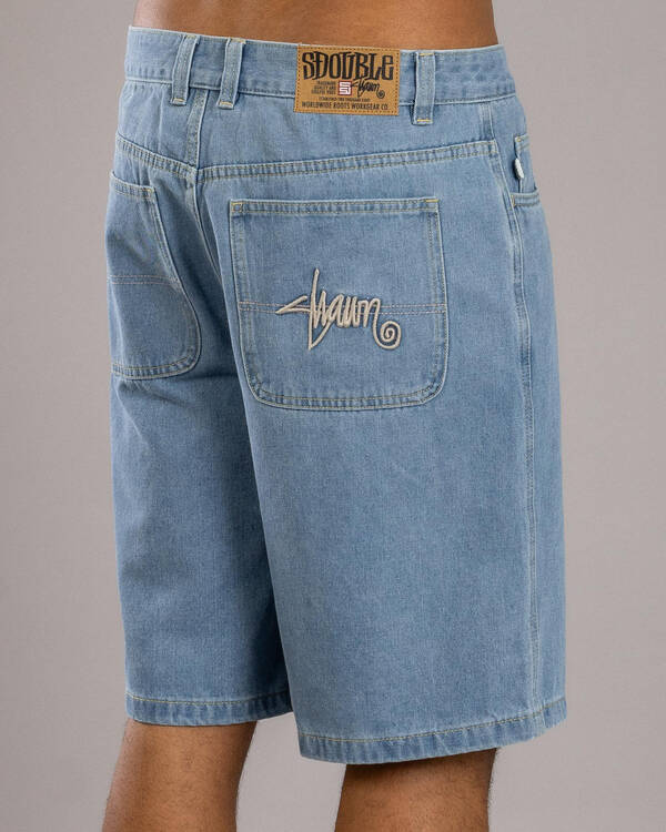 Embroidered Denim Shorts