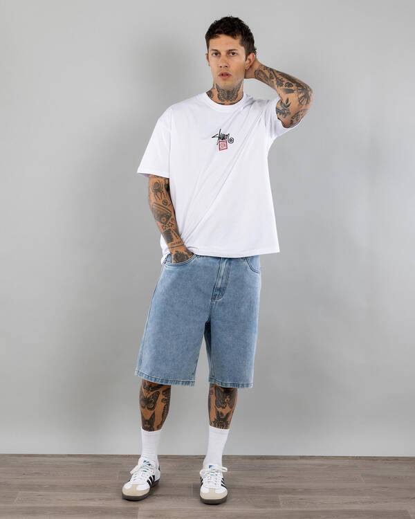 Embroidered Denim Shorts