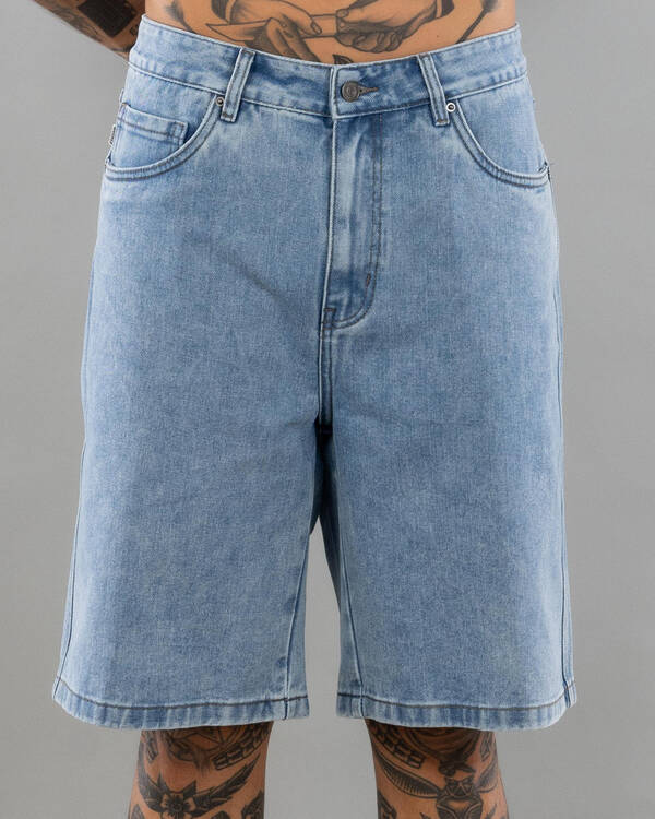 Embroidered Denim Shorts