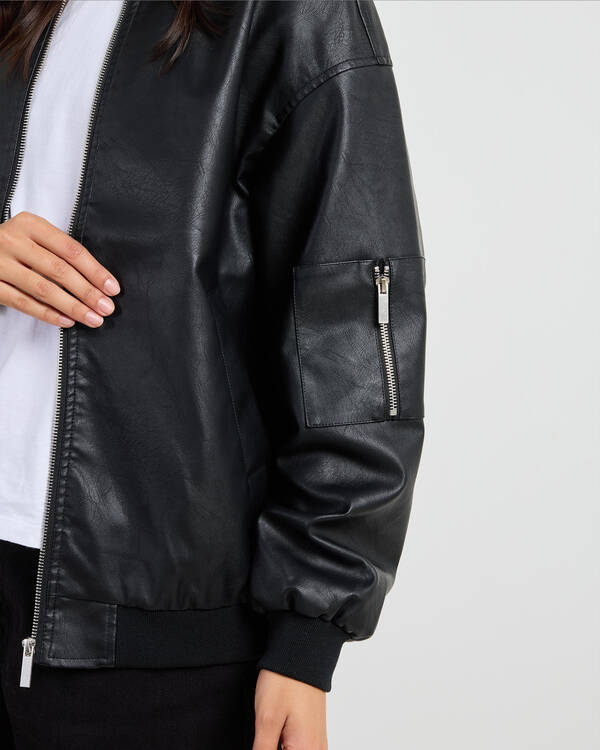 Ace Faux Leather Jacket