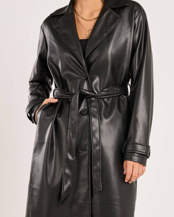 Chaos Faux Leather Coat