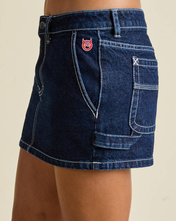 Billie Low Rise Denim Mini Skirt