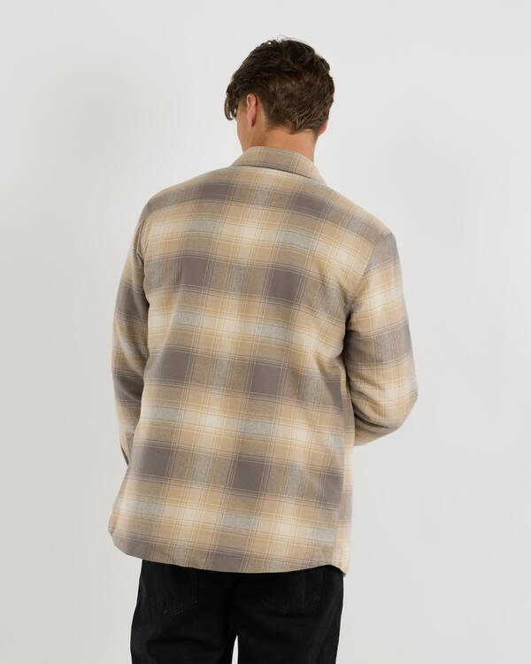 Plated Long Sleeve Flannel Shirt